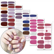 1 Sheet Solid Pure Color Super Thin Nail Stickers Tips Nail Art Adhesive Decals Manicure Tool Dark Decoration Nail Decals 2024 - buy cheap