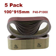5Pcs Sanding Belts 915*100mm 40-1000 Grit Assortment Metal Grinding Aluminium Bands Polisher Oxide Sander 2024 - buy cheap