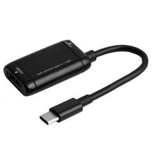 USB-C Тип C на HDMI-совместимого адаптера USB 3,1 кабель MHL для телефона Android планшеты Черный видео кабель-удлинитель 2024 - купить недорого