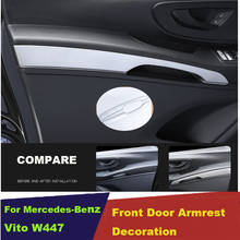 Front Door Pull Doorknob Handle Plate Strip Cover Trim For Mercedes-Benz Vito W447 2014 2015 2016 2017 2018 ABS Chrome 2024 - buy cheap