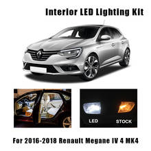 Kit de luz LED Canbus para matrícula Interior de coche, 8 bombillas, para Renault Megane IV 4 MK4, 2016, 2017, 2018, accesorios para espejo de maletero 2024 - compra barato