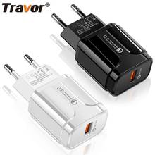 TRAVOR Quick Charge 3.0 USB Charger Fast Charger 3A Charger Adapter EU US Phone Charger for Mobile Phone 2024 - buy cheap