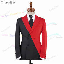 Мужские костюмы для жениха Thorndike, модный костюм из двух предметов, смокинги с пиковым отворотом, персонализированные костюмы для жениха, пиджак и брюки, 2020 2024 - купить недорого