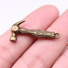 WYSIWYG 3pcs 31x15mm Pendant Hammer Tool Hammer Charm Pendants For Jewelry Making Antique Silver Color Hammer Pendants 2024 - buy cheap
