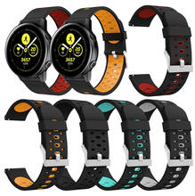 Silicone Strap Bracelet Two-color Silicone Belt Watch Band Suit for Amazfit Bip Youth Samsung Galaxy Watch Active 2024 - buy cheap