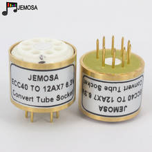 1 шт. ECC40 до 12AX7 12AU7 12AT7 ECC81 ECC82 ECC83 7025 CV4003 5751 DIY HIFI звуковая вакуумная трубка, усилитель, переходник 2024 - купить недорого