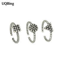 Novidades, anéis vintage redondos geométricos de prata esterlina para meninas, joias de presente para mulheres 925 2024 - compre barato
