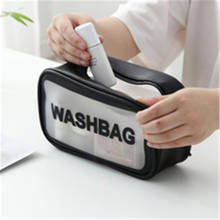 2020 New Fashion Cosmetic Bag Transparent Portable Waterproof Zipper Organizer Women Travel Toiletry Bag Makeup Bag 2024 - buy cheap