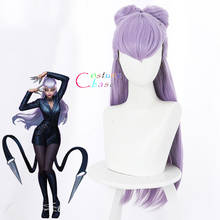 Game LOL KDA Evelynn Cosplay Wigs Agony's Embrace Women Long Purple Hair Wig with Buns + Free Wig Cap 2024 - buy cheap