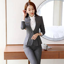 Traje Formal de oficina para mujer, conjunto de 2 piezas, Blazer, pantalones de trabajo, chaqueta, uniforme elegante, talla grande, 2020 2024 - compra barato