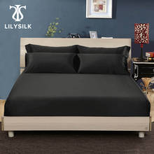 Lilysilk 3 pçs conjunto de cama seda 100 amoreira luxo rainha rei sem costura lençol fronhas terse 19 momme frete grátis 2024 - compre barato