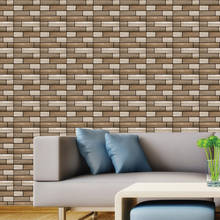 Papel de parede autoadesivo em 3d, painéis de parede à prova d'água, papel de parede de espuma de madeira com veias para sala de estar, tv e decoração da casa 2024 - compre barato