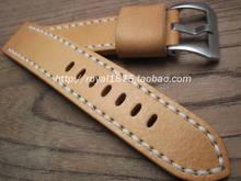 Handmade Watch Bands 22mm Genuine leather strap High quality retro Yellow-brown Calf Leather Watch band Watch Strap Bracelet 2024 - buy cheap