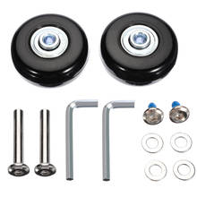 2 Sets Polyurethane Rubber Wheel Metal Luggage Replacement Wheels Repair Kit Hardware Furniture Casters 2024 - buy cheap
