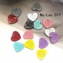 10pcs Color Love Heart Charms Pendant Love Alloy Keychain Earring Pendants DIY Pendant Handmade Material Jewelry Making 2024 - buy cheap