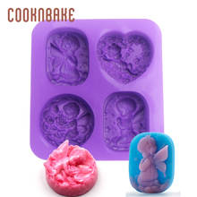 COOKNBAKE silicone mold for soap angel shape handmade soap candle resin gypsum mould cake decorating tool DIY Valentine's Day 2024 - buy cheap