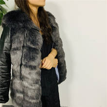 Faux Fur Coat Slim Leather Jacket Women's 2021 Winter Thick Warm Fur for Women Black Long Sleeve Overcoat Female Plush Clothing 2024 - buy cheap