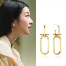 Trendy Gold Color Square Alloy Earrings For Women Unique Geometric Statement Earrings Party Jewelry Wedding Accessories 2020 2024 - buy cheap
