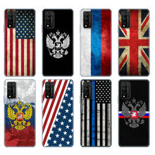 For Honor 10X Lite Case Silicon Soft Back Phone Cover For Huawei Honor 10XLite Bag Russian American British flag national emblem 2024 - buy cheap