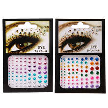 1 Sheet Glitter Tattoo Sticker Diamond Makeup Eyeliner Eyeshadow Face Rhinestone Sticker Jewelry Eye Makeup Crystal Eye Stickers 2024 - buy cheap