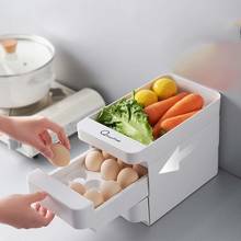 Food Organizer Egg Storage Box Refrigerator Fresh-keeping Box Kitchen Supplies Fruits and Vegetables Drawer Type Can Be Stacked 2024 - buy cheap