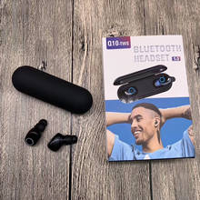 Auriculares inalámbricos Q10 con Bluetooth 5,0, dispositivo de audio estéreo de una sola oreja, portátil, TWS, a la moda, con gancho para la oreja 2024 - compra barato