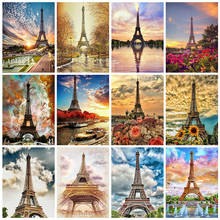 Evershine Diamond Embroidery Sale Scenery Cross Stitch Mosaic Diamond Painting Eiffel Tower Rhinestone Pictures Home Decor Gift 2024 - buy cheap