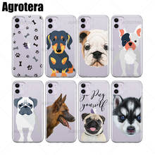 Agrotera Boxer Bull Terrier Chihuahua Cry Baby Pug Doggy Treats Clear TPU Case Cover for iPhone 6s 7 8 Plus X XS XR 11 12Pro Max 2024 - buy cheap