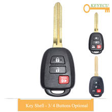 KEYECU-carcasa para llave de coche remota, carcasa para Toyota RAV4 Highlander Camry Corolla, Fob 3/4 botones-FCC ID: HYQ12BDM HYQ12BEL GQ4-52T 2024 - compra barato