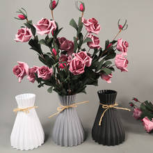 1 pçs vasos de plástico decoração do agregado familiar vasos anti-cerâmica casamento europeu vaso de flores inquebráveis para enfeites de escritório em casa 2024 - compre barato