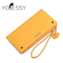 YOJESSY Women Long Wallet Hasp Yellow Female Wallets Clutch Lady Purse Zipper Phone Pocket Card Holder Ladies Purses 2024 - buy cheap