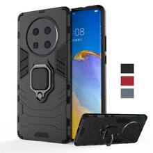 Para huawei companheiro 40 pro plus caso capa tpu amortecedor anel magnético titular caso de telefone armadura silicone para huawei companheiro 40 pro plus 2024 - compre barato