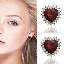 Korean Style Latest Fashion Wild Love Gem Clip on Earrings  for Women Boutique Earrings Jewelry Christmas Gift 2024 - buy cheap
