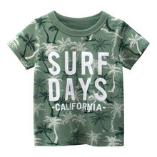 1-9T Toddler Kid Baby Boy Clothes Summer Beach Top Short Sleeve Print T Shirt Cute Sweet Loost Tee gentleman tshirt Outfit 2024 - buy cheap