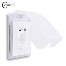 Coswall 86 Type Wall Waterproof Dust-proof Transparent Box For 86*86mm Size Wall Socket With Internal Installation 2024 - buy cheap