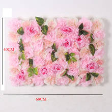 J 40*60 см Шелковый цветок розы искусственный цветок для свадебного украшения Цветочная стена романтический свадебный фон Декор 2024 - купить недорого