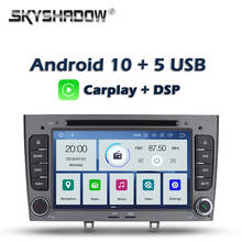 Carplay DSP IPS PX6 Android 10.0 4GB+64GB Bluetooth 5.0 Wifi RDS Radio Car DVD Player for Peugeot 308 408 support TPMS Camera 2024 - buy cheap