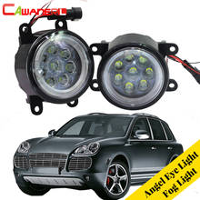 Cawanerl Car Accessories LED Fog Light Angel Eye DRL Daytime Running Light 12V 1 Pair For Porsche Cayenne 955 2002-2015 2024 - buy cheap