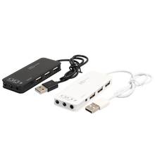 3 Port Usb 2.0 Hub External 7.1Ch Sound Card Headset Microphone Adapter For Pc 2024 - buy cheap