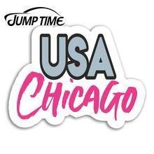 Jump Time for Chicago USA Vinyl Stickers Pink Travel Sticker Laptop Luggage Car Decal Window Wiper Trunk Car Styling 2024 - buy cheap