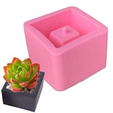 Square Succulent Plant Flower Pot Silicone DIY Concrete Cement Clay Mold Silicone Plant Pot Molds Form Arts Craft Concrete Mould 2024 - buy cheap