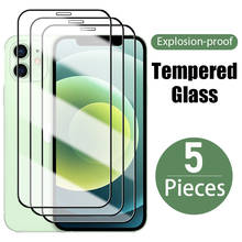 Защитное стекло 9H для iPhone X XR XS 11 12 13 Mini Pro Max 6s 7 8 Plus SE 2020, 5 шт. 2024 - купить недорого