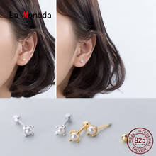 La Monada Stud Earrings For Women Silver 925 Synthetic Pearl Fine Women Earrings Jewelry Women Stud Earrings 925 Sterling Silver 2024 - buy cheap