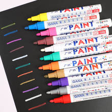 12 цветов, Перманентный маркер, ручка, маркер для краски, водонепроницаемый металлический цвет, для автомобильных шин, металлические ручки для маркер для рисования, канцелярские принадлежности 2024 - купить недорого