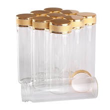 24 pieces 50ml 30*100mm Glass Bottles with Golden Frosted Caps Transparent Glass Perfume Bottle Spice Bottles Spice Jars 2024 - buy cheap