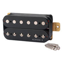 1 pastilla Humbucker Alnico 5 negra, piezas de puente de guitarra con tornillo para SG 2024 - compra barato