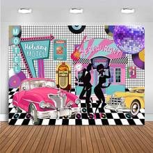 Graffiti Background Photography Welcome To 80's Disco Music Party Neon Lights Portrait Photo Backdrop Photocall Photo Studio 2024 - buy cheap