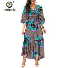 2019 Women`s Maxi Dresses African Print Wax Floral Party Wedding Casual Dress Dashiki Outwear Autumn Clothes AFRIPRIDE S1925094 2024 - buy cheap