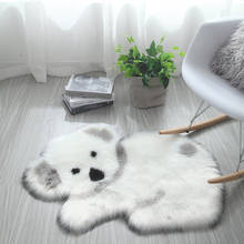 Tapete de pele sintética de alta qualidade, tapete de panda, coala, longa, sala de estar, quarto, sofá, almofada, artificial 2024 - compre barato