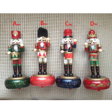 toy 31CM fine painted nutcracker Round Music Box walnut soldiers  novelty ornaments Exquisite Gift Box Christmas gift HT055 2024 - buy cheap